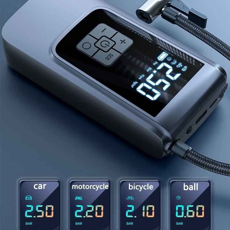 Gonfleur de pneus sans fil à charge rapide avec une puissance forte pour les voitures, les motos