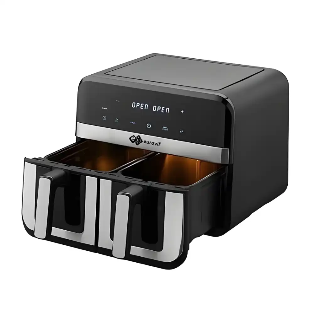 Friteuse Sans Huile 9L Double Bac 2400W, avec écran digital LED, RA940DSV