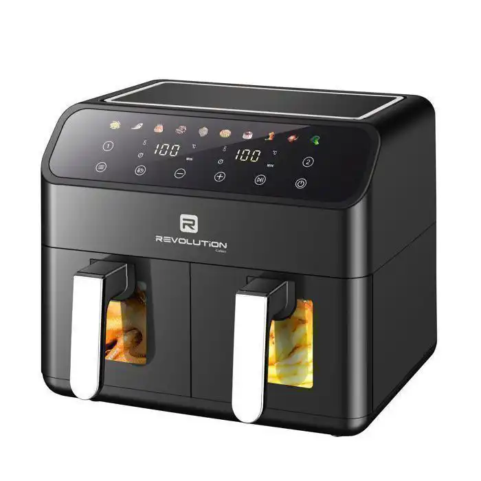 REVOLUTION Air Fryer - 8L Friteuse Sans Huile - R-AF03 - 8L - 2000W - Double Compartiment