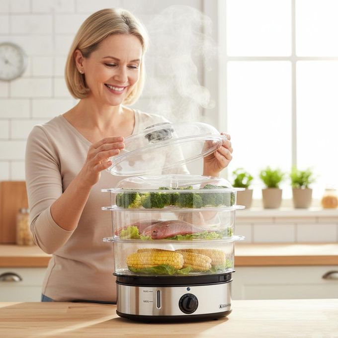 Lamacom Cuiseur à vapeur électrique, Déshydrateur alimentaire 9L