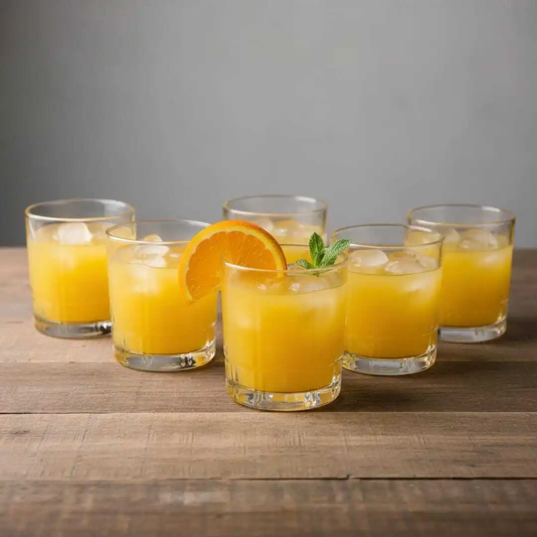 Lot de 6 Verres eau ou jus en Cristallin T -Élégants pour Eau, Jus - Idéal Réceptions et Fêtes