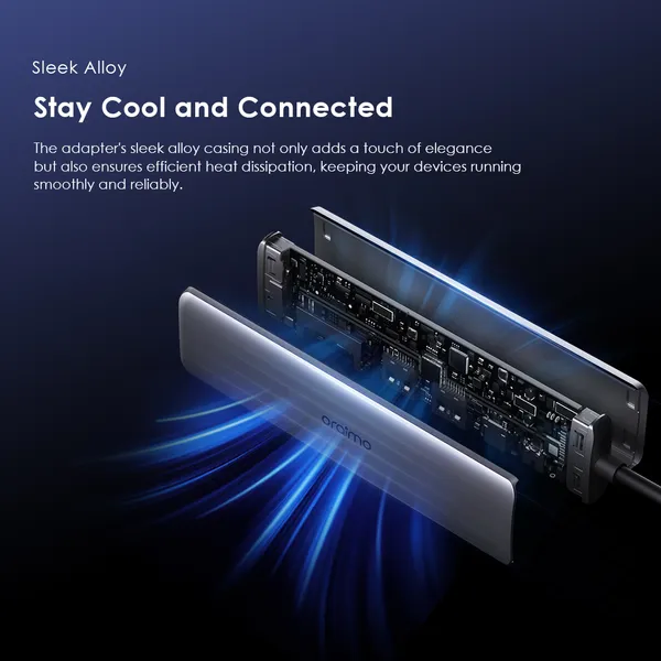 oraimo PowerTrans Hub USB-C 7 en 1 Adaptateur multifonctionnel Station d'accueil