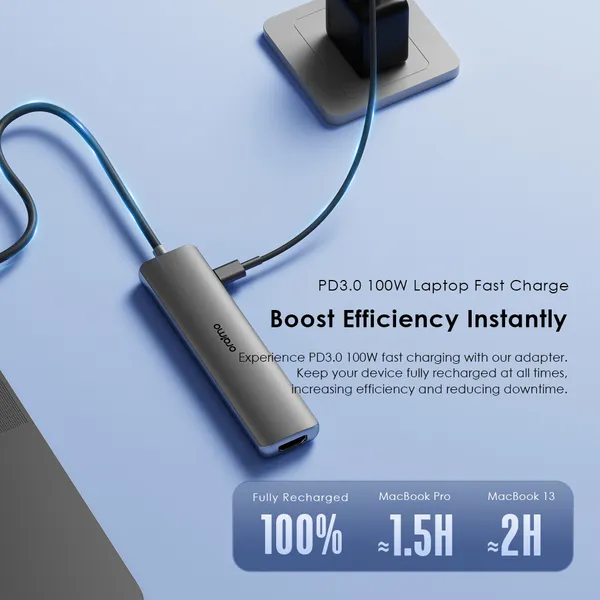 oraimo PowerTrans Hub USB-C 7 en 1 Adaptateur multifonctionnel Station d'accueil