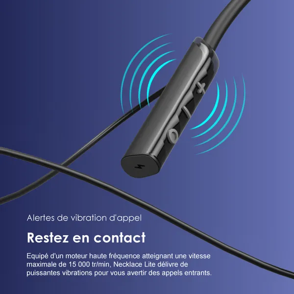 oraimo Necklace Lite Casque sans fil à vibration d'appel