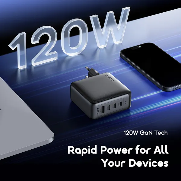 oraimo HyperGaN C120F 120W GaN 4-Ports Charger