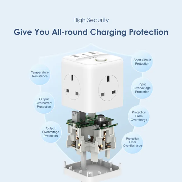 oraimo PowerHub 2 1.5M 6-in-1 Power Cube