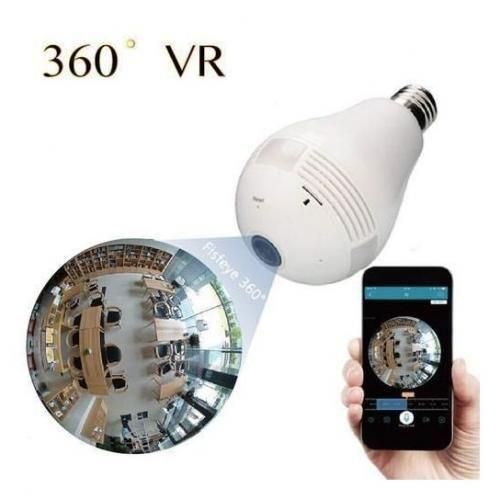 VR CAM Ampoule avec mini caméra de vidéosurveillance-wifi caméra HD panoramique 360°