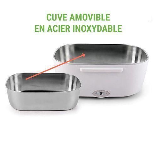 Boîte à repas électrique, récipient de repas chauffant en inox