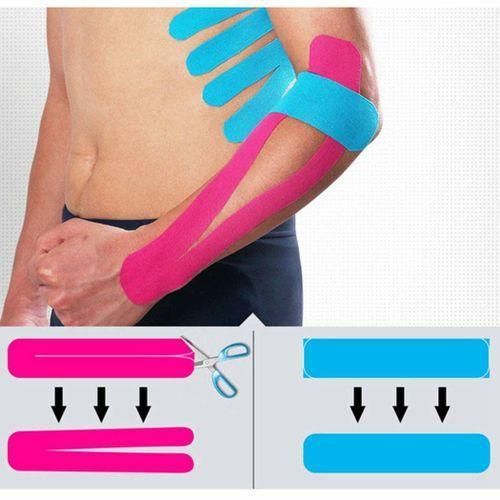 Kinesiology Tape Bande Elastique de Kinésiologie et Lifting du Visage 5cm x 5m Adhésif, Résistant à L'eau