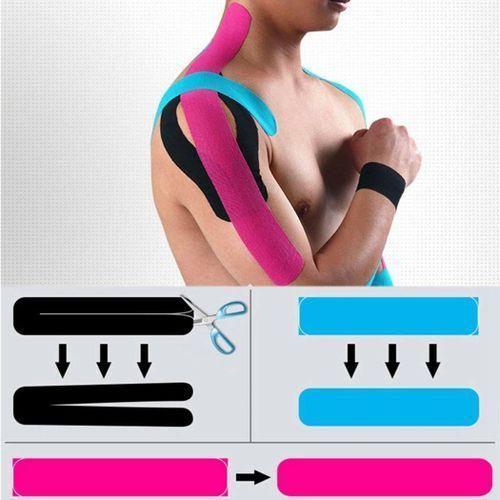 Kinesiology Tape Bande Elastique de Kinésiologie et Lifting du Visage 5cm x 5m Adhésif, Résistant à L'eau