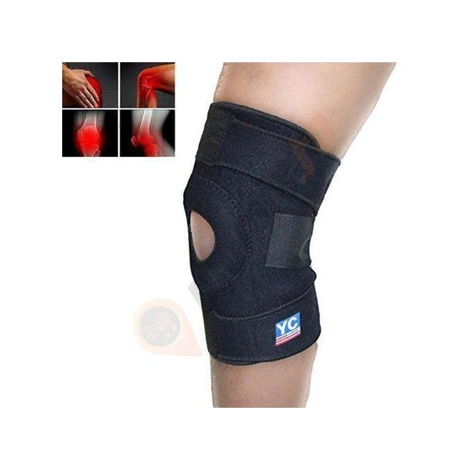 Genouillère Rotulienne et Ligamentaire, Attelle de Genou Ajustable avec Anneau Stabilisateur à Rotule Ouverte