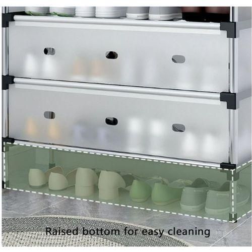 Armoire à chaussures épaisse pour maisons et dortoirs à 7 couches,Rangement de chaussures multi-niveaux résistant à la poussière et durable avec un grand capacité