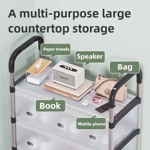 étagère pour chaussures 5 couches,Meuble de rangement,diaphragme anti-poussière porte de dortoir