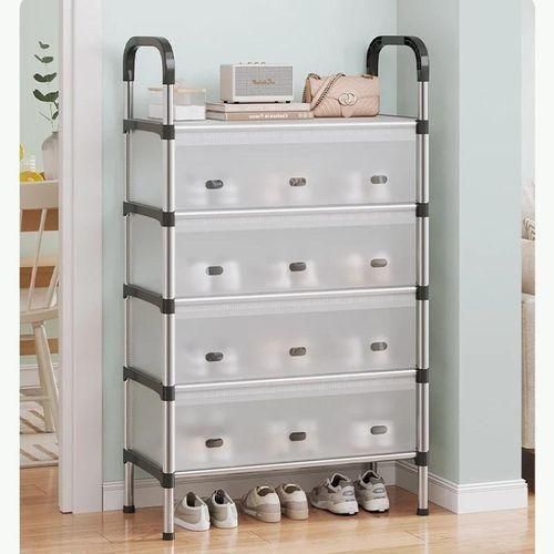 étagère pour chaussures 5 couches,Meuble de rangement,diaphragme anti-poussière porte de dortoir