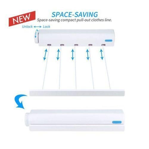 Corde sèche-linge rétractable Invisible, cintre mural, pour vêtements d'intérieur, séchage magique