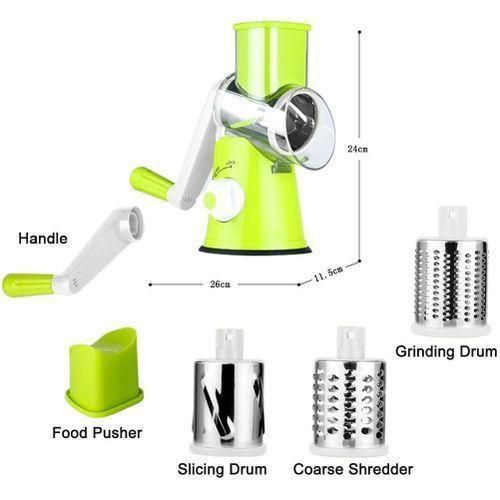 Coupe-légumes manuel 3 Lames Trancheuse multifonction en Acier inox