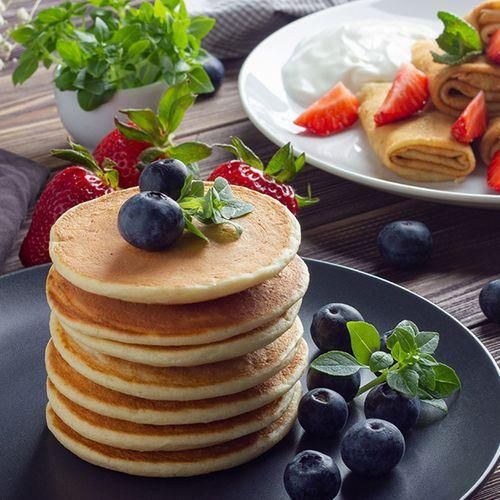 Lamacom Crêpière & Poêle antiadhérente pour réussir vos crêpes Baghrirs & pancakes 21 Cm