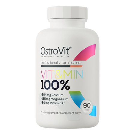 Vitamines et Minéraux Vit&Min 100% 90 Comprimés (45 Servings)