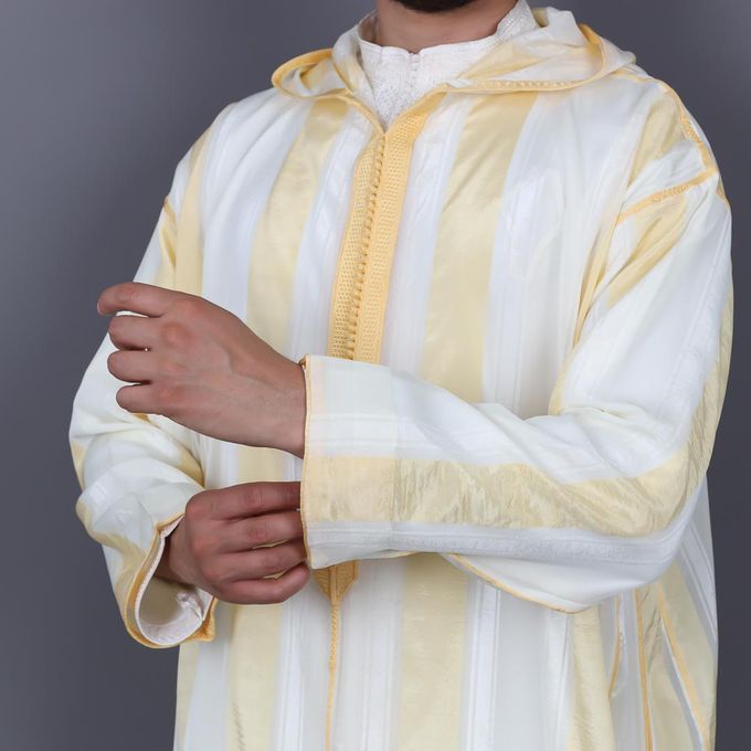 Jabador Maroc Djellaba chaara a la main haute couture - Doré