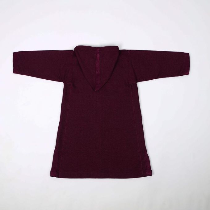 Jabador Maroc Djellaba Flanelle Garçon haute qualité - Grenat