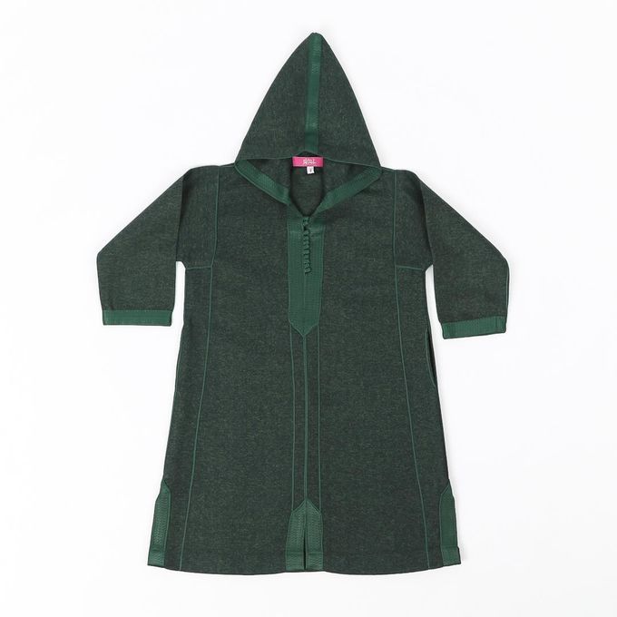 Jabador Maroc Djellaba Flanelle Garçon haute qualité - vert