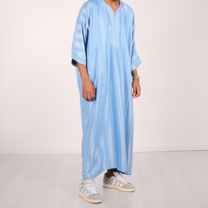 Jabador Maroc Gandoura Jawhara homme/ Blanc Ciel