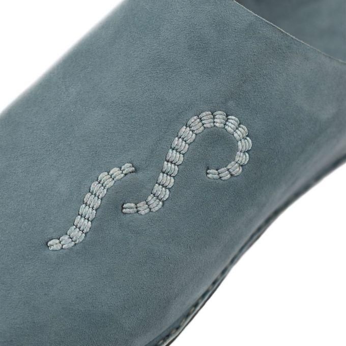 Jabador Maroc Babouche Daim Premium - Bleu ciel