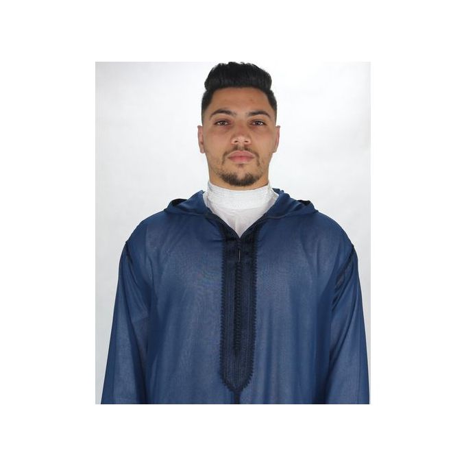 Jabador Maroc Djellaba Soussdi Debbana Homme - Bleu marine .