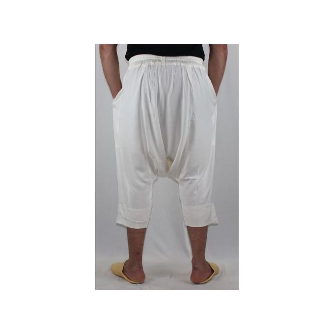 Jabador Maroc Pantalon kandrissi 100/100 coton -blanc cassé