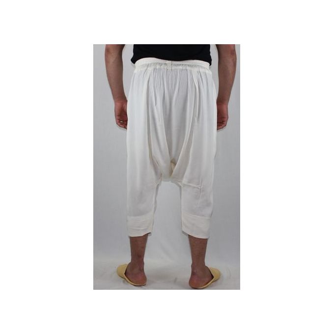 Jabador Maroc Pantalon kandrissi 100/100 coton -blanc cassé