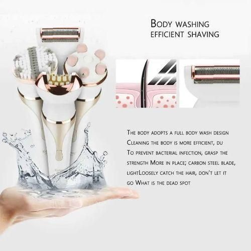 Kemei Épilateur électrique 5 in 1 pour le corps et le visage, La Tondeuse Électrique 5-en-1 Rechargeable pour des Styles Polyvalents