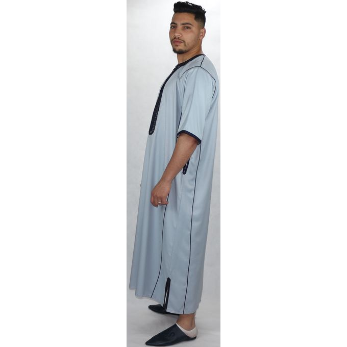 Jabador Maroc Caftan Anbar haute qualité Homme - Gris