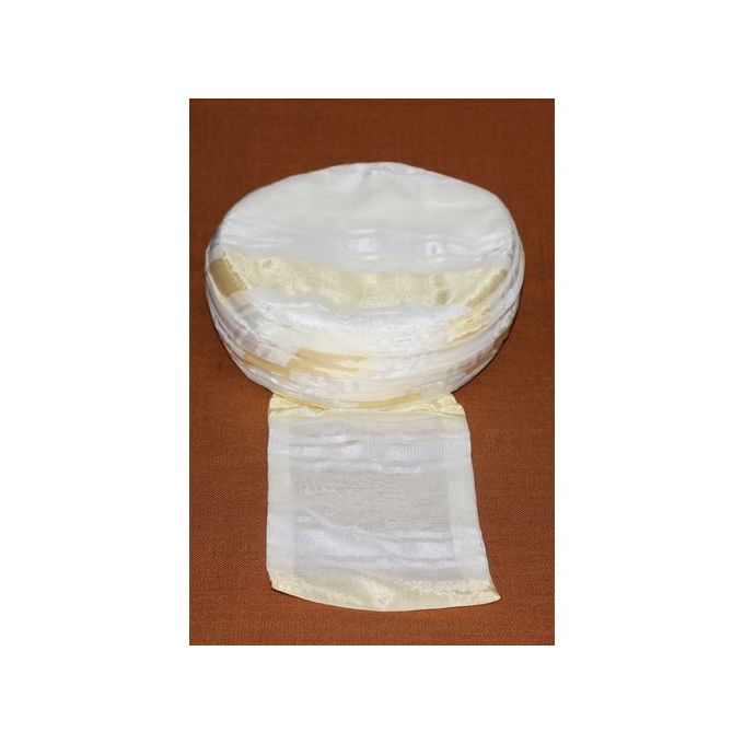 Jabador Maroc Razza شعرة faite a la main -blanc cassé et doré