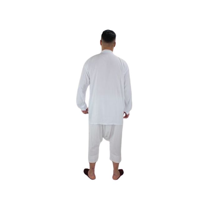 Jabador Maroc Regabia et pantalon kandrissi 100/100 coton homme -blanc