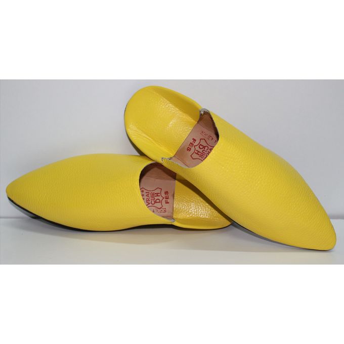 Jabador Maroc Babouche ROYALE 100/100cuir - jaune