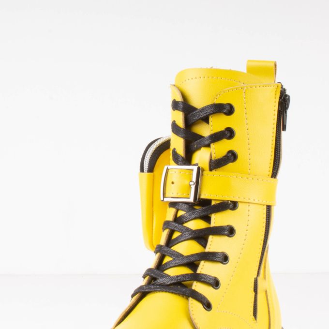 Jabador Maroc Bottines femme qualité supérieure -Jaune