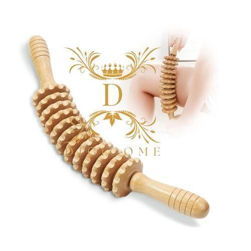 Rouleau de massage Bouncy Premium au design incurvé, outils de massage thérapeutique en bois pour la sculpture du corps