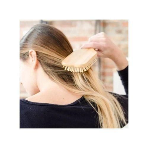 brosse à cheveux en bois pour cheveux longs, courts, bouclés, épais et fins pour filles