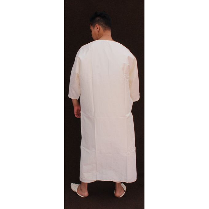 Jabador Maroc Gandoura jim à la main 100/100 coton haute couture- blanc cassé.