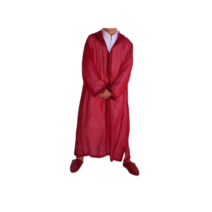 Jabador Maroc Jellaba soussdi garçon - bordeaux
