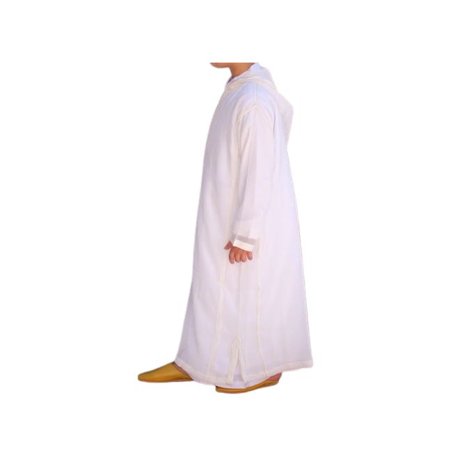 Jabador Maroc Jellaba soussdi garçon - Blanc cassé.