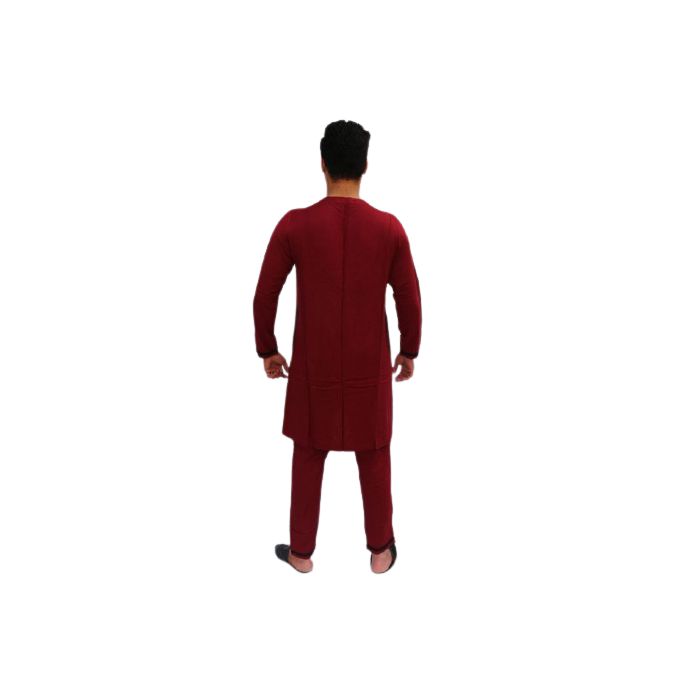 Jabador Maroc Jabador KHAN 100/100 coton haute couture- Bordeaux