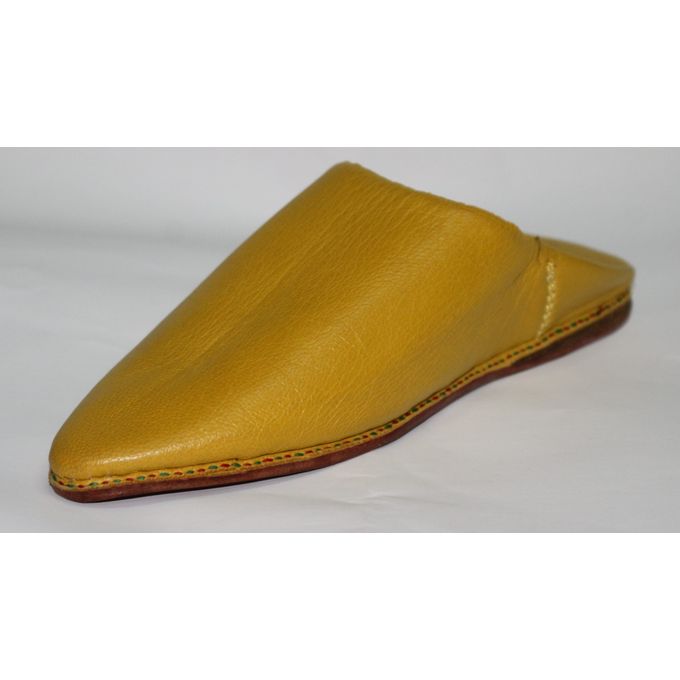 Jabador Maroc Babouche LUXE 100/100 cuir garçon - jaune
