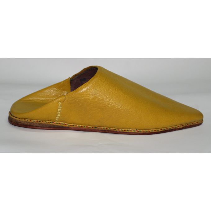 Jabador Maroc Babouche LUXE 100/100 cuir garçon - jaune