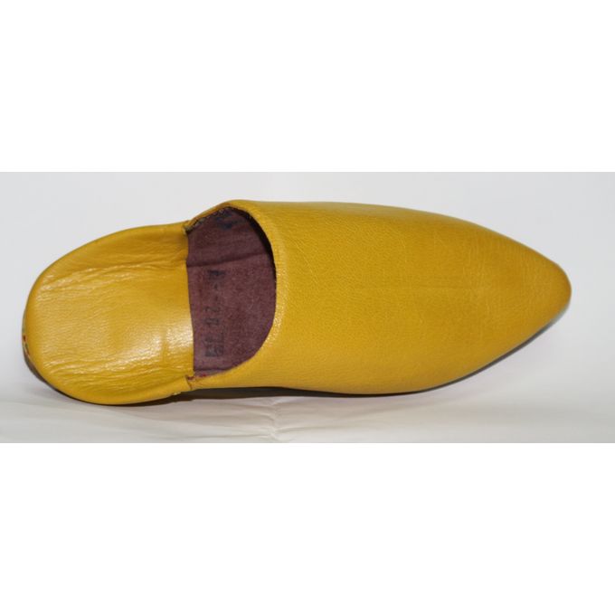 Jabador Maroc Babouche LUXE 100/100 cuir garçon - jaune