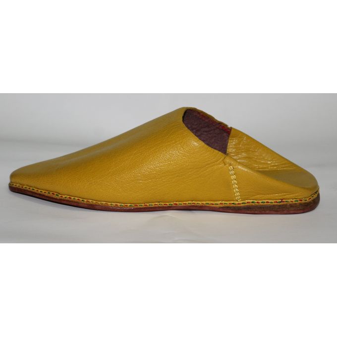 Jabador Maroc Babouche LUXE 100/100 cuir garçon - jaune