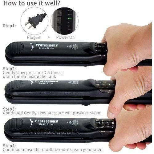 Healthy And Silky Lisseur vapeur cheveux professionnel en céramique vapeur huile Steampod redressant fer à friser pour femmes