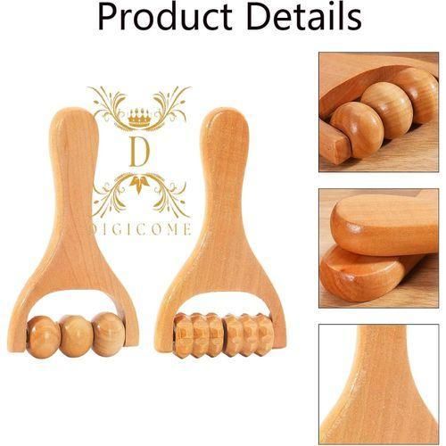 Lot de 2 rouleaux de massage en bois pour les mains,