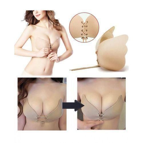 Freebra Soutien-gorge de Silicone invisible Autoadhésifs Push-up- sans bratelles - Beige
