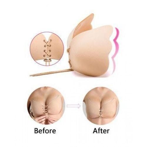 Freebra Soutien-gorge de Silicone invisible Autoadhésifs Push-up- sans bratelles - Beige